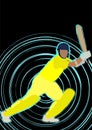 Cricket Championship banners or posters, design with players, batsman and wicket keeper Royalty Free Stock Photo