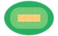 Cricket field. Vector illustration EPS10 Royalty Free Stock Photo