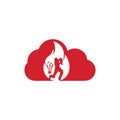 Cricket fire cloud logo icon