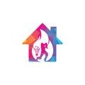 Cricket fire home logo icon.