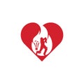 Cricket fire love logo icon.