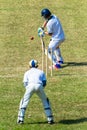 Cricket Game Action Batsman Wicket Keeper Royalty Free Stock Photo