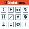 Cricket icon set