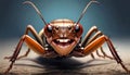 Smiling Cricket insect comedy child caricature portrait