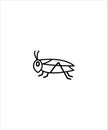 Cricket insect line icon,vector best line icon.