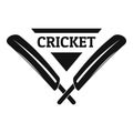 Cricket logo, simple style