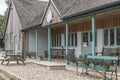 Cricket pavilion painted green