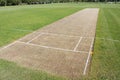 Cricket pitch empty Royalty Free Stock Photo