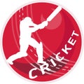 Cricket player batsman batting Royalty Free Stock Photo