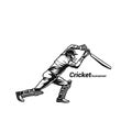 Cricket player batsman vector illustration design.