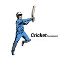 Cricket player batsman vector illustration design. Royalty Free Stock Photo