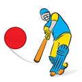 Cricket player batsmen design
