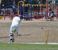 Cricket player bowled