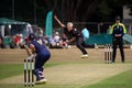 Cricket player Jack Harding from Somerset in a match against Devon CCC at Bovey Tracey