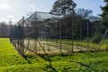 Cricket practice nets at sports ground recreation area Royalty Free Stock Photo
