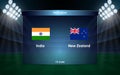 cricket scoreboard broadcast graphic template Royalty Free Stock Photo