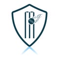 Cricket Shield Emblem Icon