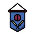 Cricket Shield Emblem Icon