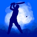 Cricket sport graphic in vector quality. Royalty Free Stock Photo