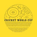 Cricket sport game graphic design concept Royalty Free Stock Photo