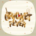 Cricket sports concept with bat, ball and wicket stumps. Royalty Free Stock Photo
