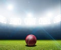 Cricket Stadium And Ball Royalty Free Stock Photo