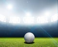 Cricket Stadium And Ball Royalty Free Stock Photo