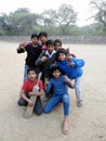 Cricket team in Mehrauli archeological park Delhi Royalty Free Stock Photo