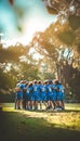 Cricket team spirit capturing intimate moments of unity, victory, and bond within the cricket team Royalty Free Stock Photo
