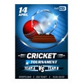 Cricket Tournament Winner Award Card Poster Vector