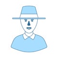 Cricket Umpire Icon Royalty Free Stock Photo