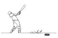 Cricket vector simple background.