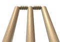 Cricket Wickets Front Isolated Royalty Free Stock Photo