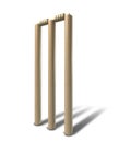 Cricket Wickets Front Isolated Royalty Free Stock Photo