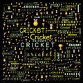 cricket word cloud use for banner, painting, motivation, web-page, website background, t-shirt & shirt printing, poster, gritting