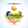 Cricket World Championship template or poster design.