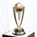 Cricket World Cup Trophy Icon Isolated on White Royalty Free Stock Photo
