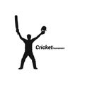 Cricketer won the match vector illustration design.