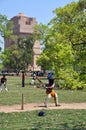 Cricketers In The Park on Sunday, Delhi Royalty Free Stock Photo