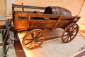 Cricova Moldavian underground wine town old wooden cart wine collection museum background