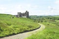 Crighton Castle and hills of Midlothian Royalty Free Stock Photo