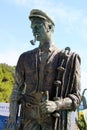 Crikvenica, Old fisherman,s sculpture by the shore, Croatia Europe