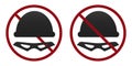 crime ban prohibit icon. Not allowed mafia.