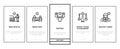 Crime Bandit Illegal Actions Onboarding Icons Set Vector