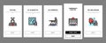 Crime Bandit Illegal Actions Onboarding Icons Set Vector