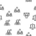 Crime Bandit Illegal Actions Vector Seamless Pattern