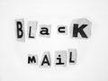 Crime - Blackmail message Royalty Free Stock Photo