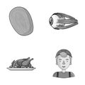 Crime, cooking and other monochrome icon in cartoon style. medicine, profession icons in set collection.