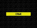 CRIME - image with words associated with the topic MOVIE, word, image, illustration Royalty Free Stock Photo