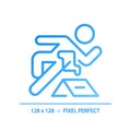 Crime pixel perfect gradient linear vector icon